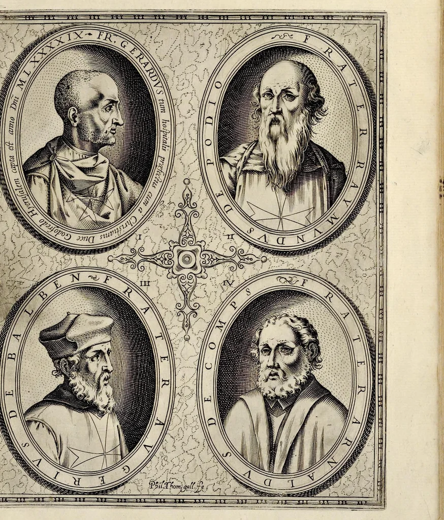 An illustration from Statvta Hospitalis Hiervsalem, 1588, leaf 24