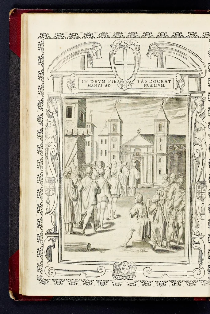 An illustration from Statvta Hospitalis Hiervsalem, 1588, leaf 69