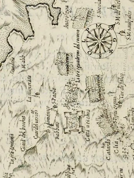 An illustration from Statvta Hospitalis Hiervsalem, 1588, leaf 73