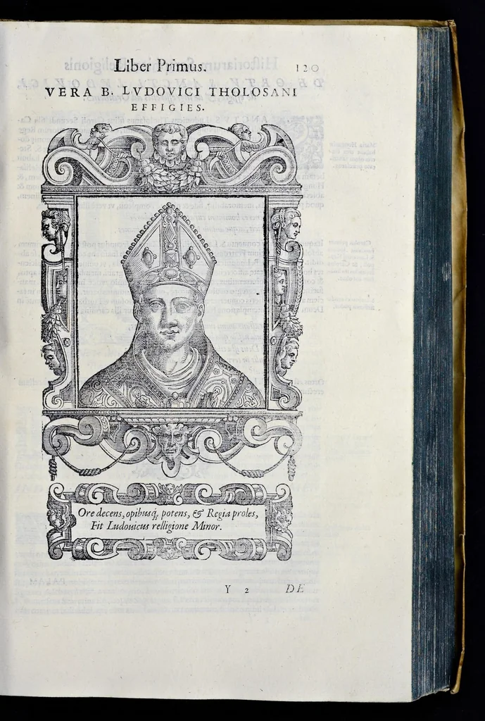 An illustration from Historiarvm seraphicae religionis libri tres, seriem temporum continentes, quibus breui explicantur fundamenta, uniuersiq[ue] ordinis amplificatio, gradus, et instituta; nec non uiri scientia, uirtutibus, et fama praeclari, 1586, leaf 292