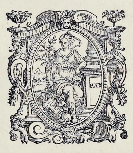 An illustration from Historiarvm seraphicae religionis libri tres, seriem temporum continentes, quibus breui explicantur fundamenta, uniuersiq[ue] ordinis amplificatio, gradus, et instituta; nec non uiri scientia, uirtutibus, et fama praeclari, 1586, leaf 738
