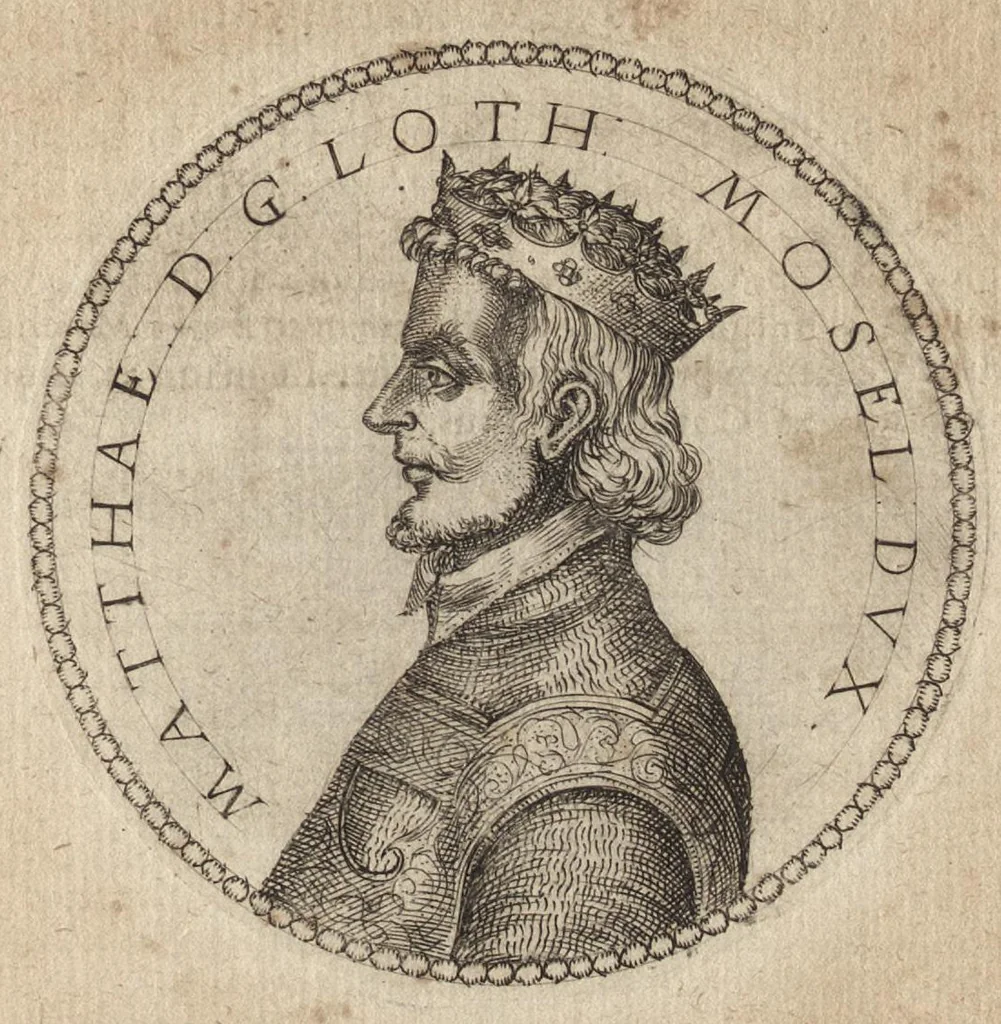 An illustration from Avstrasiae reges et dvces epigrammatis, 1591, leaf 104