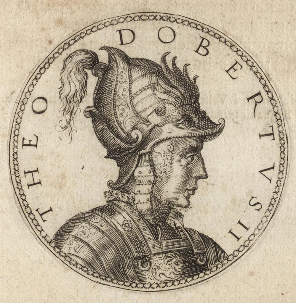 An illustration from Avstrasiae reges et dvces epigrammatis, 1591, leaf 26