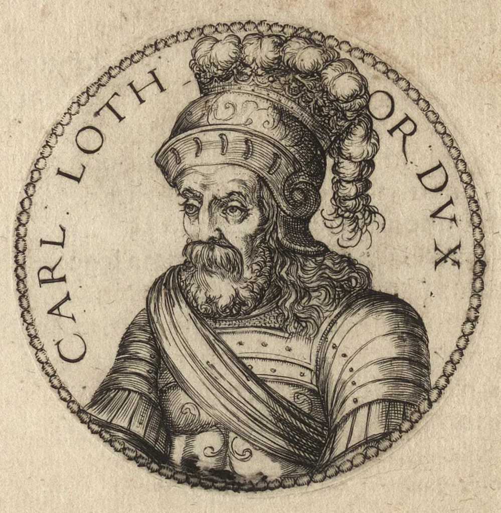 An illustration from Avstrasiae reges et dvces epigrammatis, 1591, leaf 80