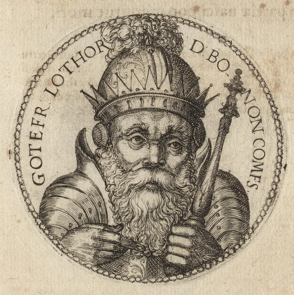 An illustration from Avstrasiae reges et dvces epigrammatis, 1591, leaf 84