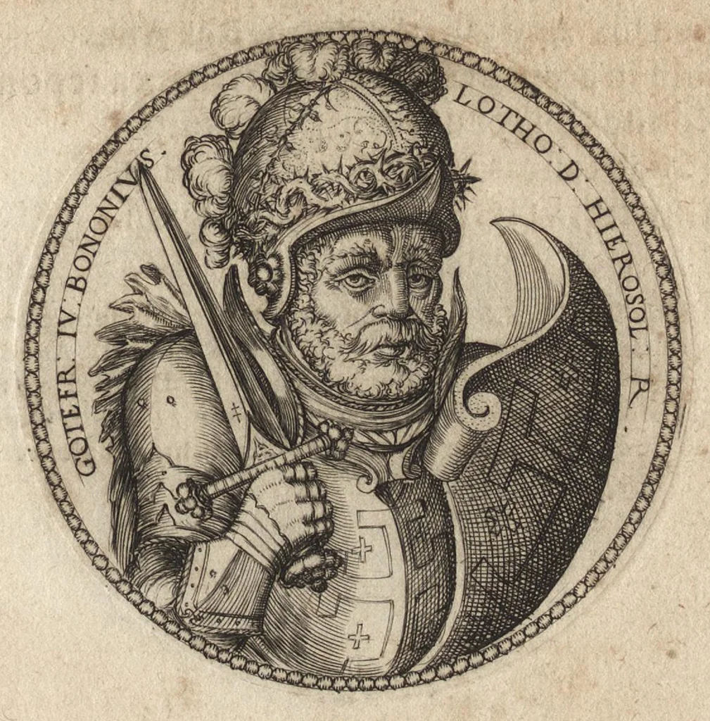 An illustration from Avstrasiae reges et dvces epigrammatis, 1591, leaf 94