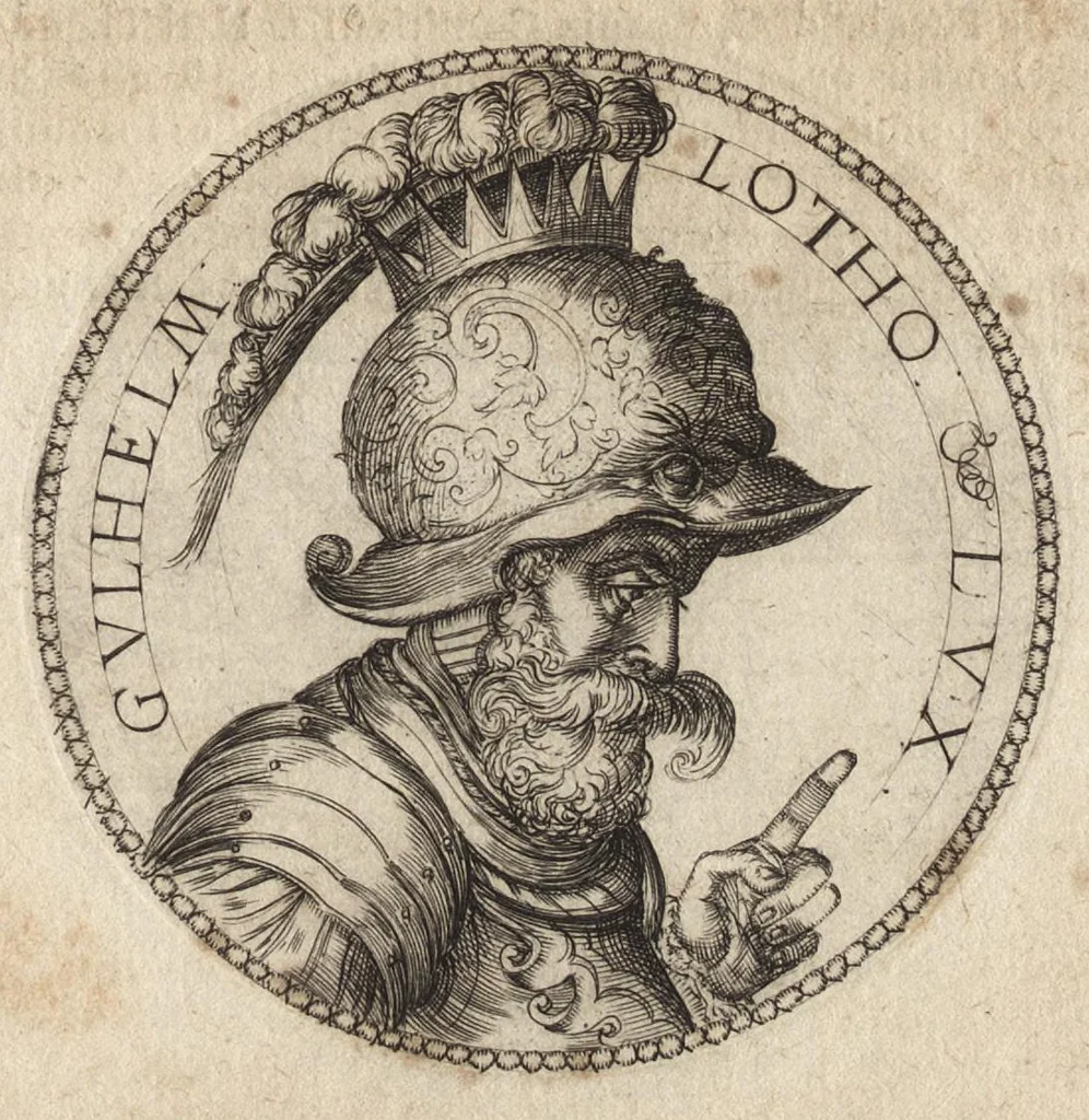 An illustration from Avstrasiae reges et dvces epigrammatis, 1591, leaf 98