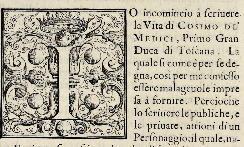 An illustration from Vita di Cosimo de' Medici, primo gran dvca di Toscana, 1586, leaf 14
