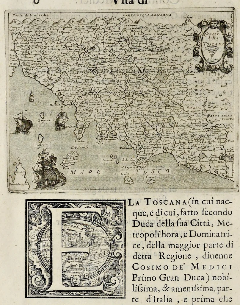 An illustration from Vita di Cosimo de' Medici, primo gran dvca di Toscana, 1586, leaf 17