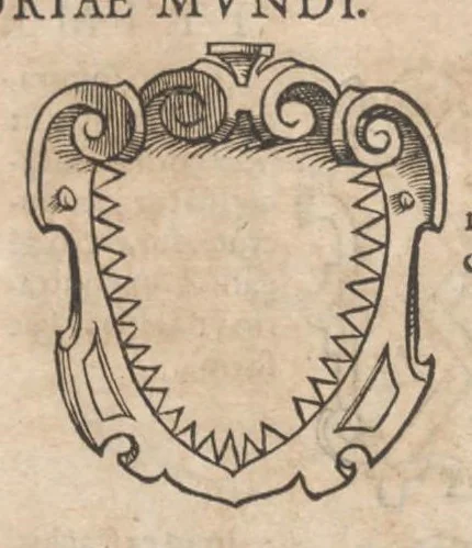 An illustration from Catalogvs gloriae mvndi D. Bartholomaei Cassanaei, Bvrgvndi, apvd Aqvas Sextias in Senatv decvriae praesidis, ac viri clarissimi : in qvo mvlta praeclara de praerogativis, praeeminentijs, maioritate, praestantijs, & excellentijs, continentur ... : opvs ... in XII. libros diuisum, nvnc denvo accvratissime emendatvm ac novis figvris elegantissime illustratum, ita vt facile omnes caeteras editiones antecellere possit, 1579, leaf 134