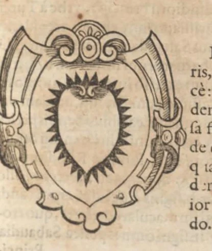 An illustration from Catalogvs gloriae mvndi D. Bartholomaei Cassanaei, Bvrgvndi, apvd Aqvas Sextias in Senatv decvriae praesidis, ac viri clarissimi : in qvo mvlta praeclara de praerogativis, praeeminentijs, maioritate, praestantijs, & excellentijs, continentur ... : opvs ... in XII. libros diuisum, nvnc denvo accvratissime emendatvm ac novis figvris elegantissime illustratum, ita vt facile omnes caeteras editiones antecellere possit, 1579, leaf 134