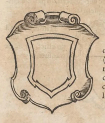 An illustration from Catalogvs gloriae mvndi D. Bartholomaei Cassanaei, Bvrgvndi, apvd Aqvas Sextias in Senatv decvriae praesidis, ac viri clarissimi : in qvo mvlta praeclara de praerogativis, praeeminentijs, maioritate, praestantijs, & excellentijs, continentur ... : opvs ... in XII. libros diuisum, nvnc denvo accvratissime emendatvm ac novis figvris elegantissime illustratum, ita vt facile omnes caeteras editiones antecellere possit, 1579, leaf 135
