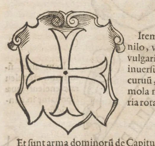 An illustration from Catalogvs gloriae mvndi D. Bartholomaei Cassanaei, Bvrgvndi, apvd Aqvas Sextias in Senatv decvriae praesidis, ac viri clarissimi : in qvo mvlta praeclara de praerogativis, praeeminentijs, maioritate, praestantijs, & excellentijs, continentur ... : opvs ... in XII. libros diuisum, nvnc denvo accvratissime emendatvm ac novis figvris elegantissime illustratum, ita vt facile omnes caeteras editiones antecellere possit, 1579, leaf 136