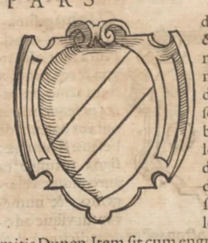 An illustration from Catalogvs gloriae mvndi D. Bartholomaei Cassanaei, Bvrgvndi, apvd Aqvas Sextias in Senatv decvriae praesidis, ac viri clarissimi : in qvo mvlta praeclara de praerogativis, praeeminentijs, maioritate, praestantijs, & excellentijs, continentur ... : opvs ... in XII. libros diuisum, nvnc denvo accvratissime emendatvm ac novis figvris elegantissime illustratum, ita vt facile omnes caeteras editiones antecellere possit, 1579, leaf 137
