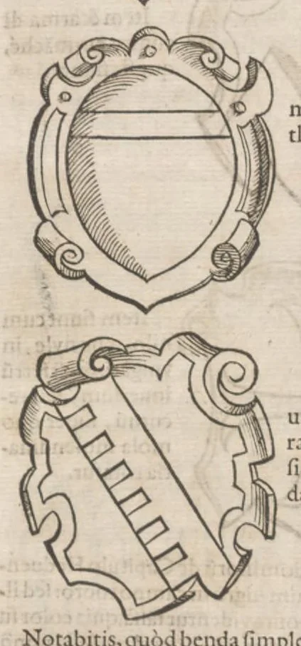 An illustration from Catalogvs gloriae mvndi D. Bartholomaei Cassanaei, Bvrgvndi, apvd Aqvas Sextias in Senatv decvriae praesidis, ac viri clarissimi : in qvo mvlta praeclara de praerogativis, praeeminentijs, maioritate, praestantijs, & excellentijs, continentur ... : opvs ... in XII. libros diuisum, nvnc denvo accvratissime emendatvm ac novis figvris elegantissime illustratum, ita vt facile omnes caeteras editiones antecellere possit, 1579, leaf 139