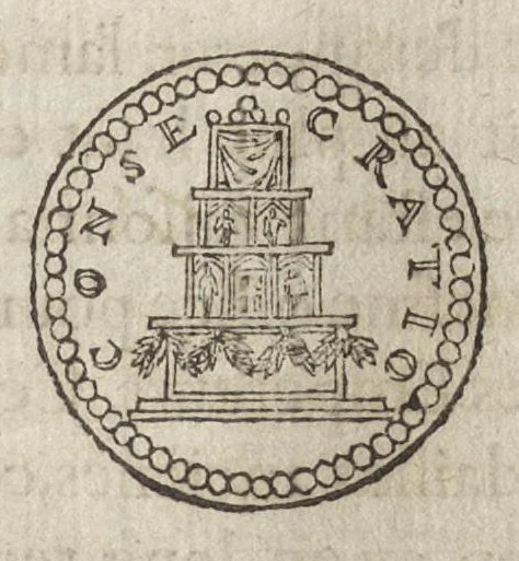 An illustration from Funerailles, & diuerses manieres d'enseuelir des Rommains, Grecs, & autres nations, tant anciennes que modernes, 1581, leaf 196