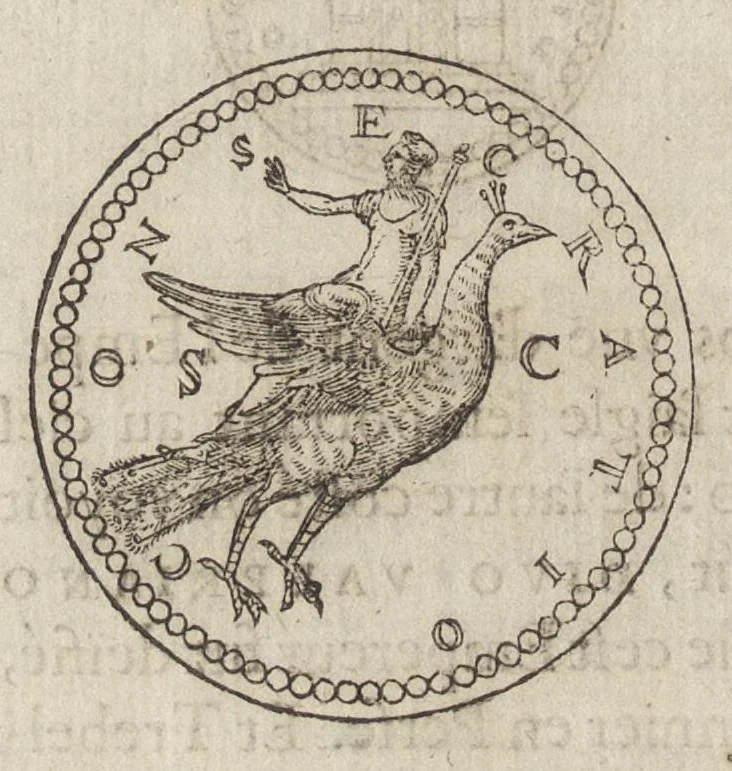 An illustration from Funerailles, & diuerses manieres d'enseuelir des Rommains, Grecs, & autres nations, tant anciennes que modernes, 1581, leaf 197