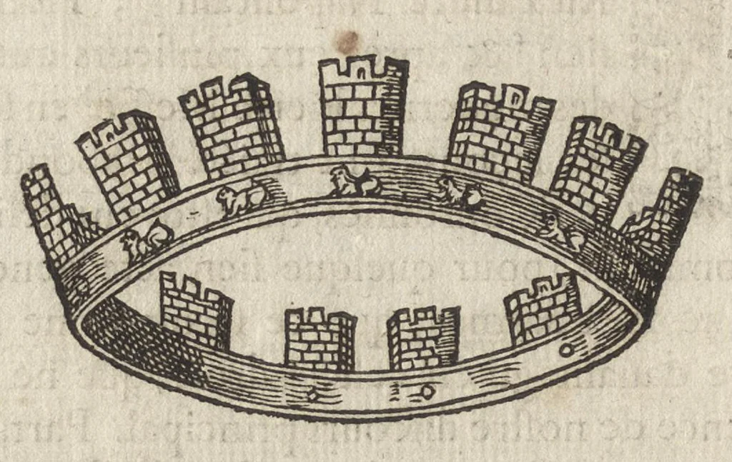 An illustration from Funerailles, & diuerses manieres d'enseuelir des Rommains, Grecs, & autres nations, tant anciennes que modernes, 1581, leaf 67