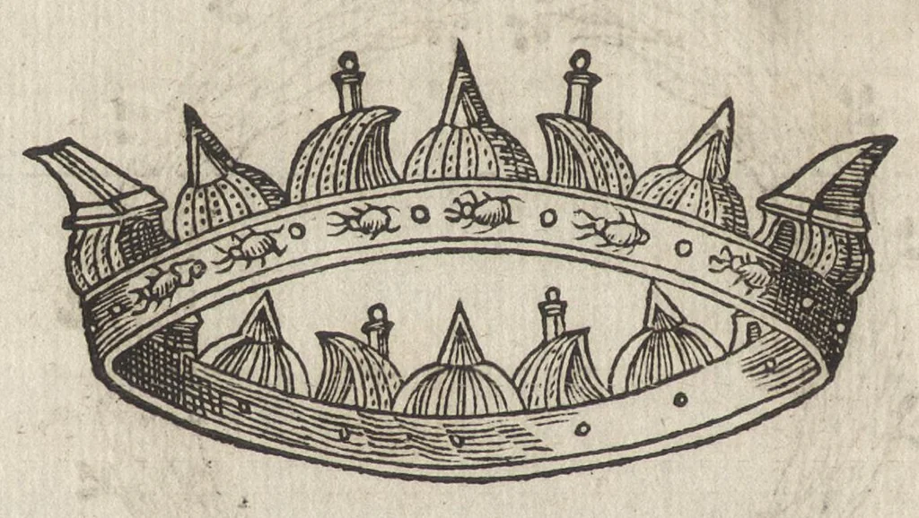An illustration from Funerailles, & diuerses manieres d'enseuelir des Rommains, Grecs, & autres nations, tant anciennes que modernes, 1581, leaf 67