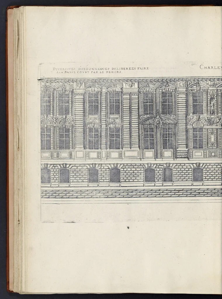 An illustration from Le premier[-second] volvme des plus excellents bastiments de France. Auquel sont designez les plans de quinze bastiments, & de leur contenu: ensemble les eleuations & singularitez d'vn chascun, 1607, leaf 101