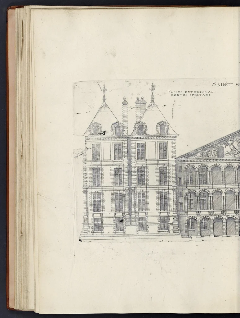 An illustration from Le premier[-second] volvme des plus excellents bastiments de France. Auquel sont designez les plans de quinze bastiments, & de leur contenu: ensemble les eleuations & singularitez d'vn chascun, 1607, leaf 125