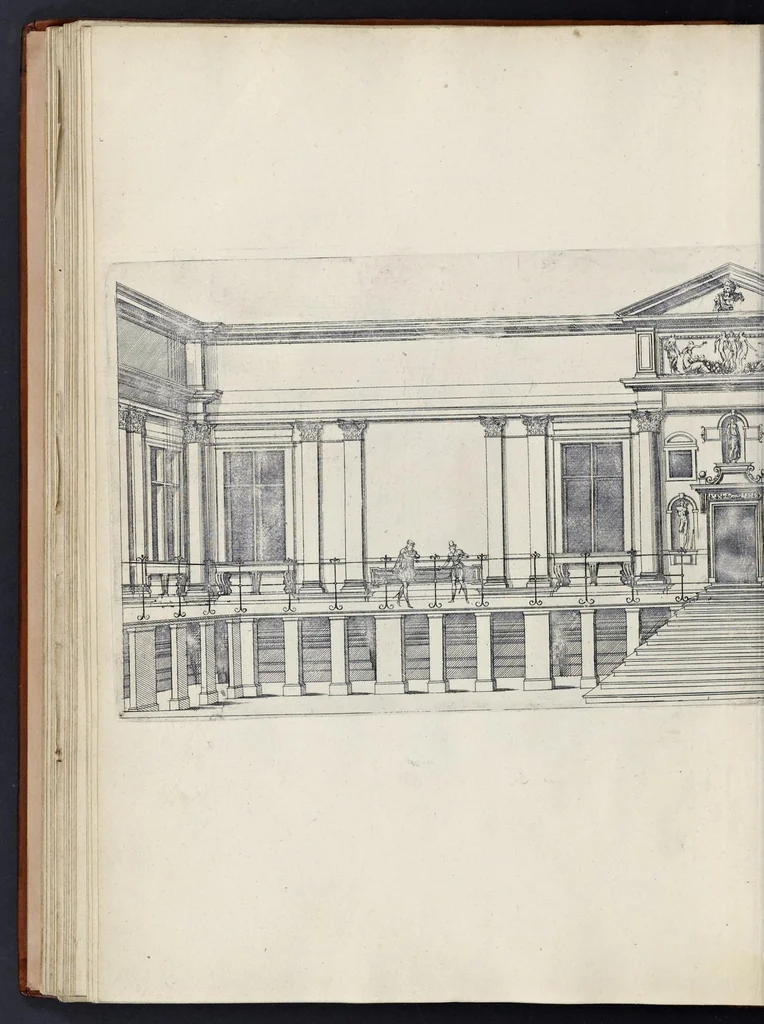 An illustration from Le premier[-second] volvme des plus excellents bastiments de France. Auquel sont designez les plans de quinze bastiments, & de leur contenu: ensemble les eleuations & singularitez d'vn chascun, 1607, leaf 129