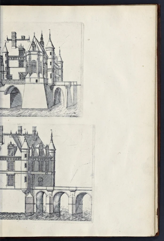 An illustration from Le premier[-second] volvme des plus excellents bastiments de France. Auquel sont designez les plans de quinze bastiments, & de leur contenu: ensemble les eleuations & singularitez d'vn chascun, 1607, leaf 142