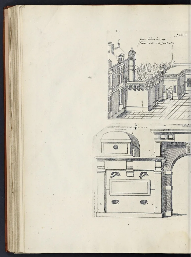 An illustration from Le premier[-second] volvme des plus excellents bastiments de France. Auquel sont designez les plans de quinze bastiments, & de leur contenu: ensemble les eleuations & singularitez d'vn chascun, 1607, leaf 181