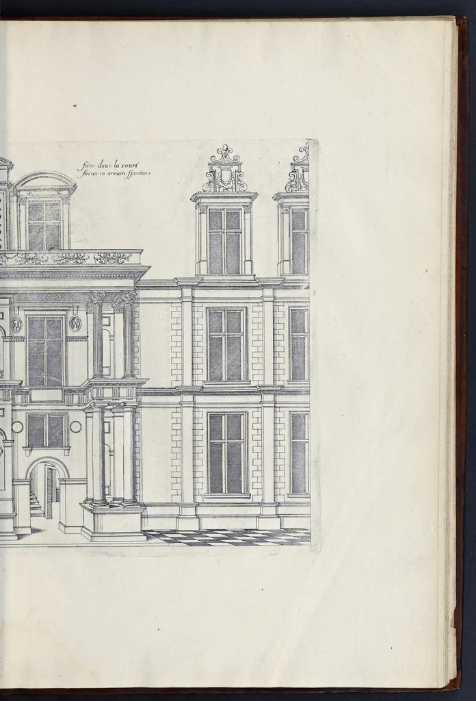 An illustration from Le premier[-second] volvme des plus excellents bastiments de France. Auquel sont designez les plans de quinze bastiments, & de leur contenu: ensemble les eleuations & singularitez d'vn chascun, 1607, leaf 214
