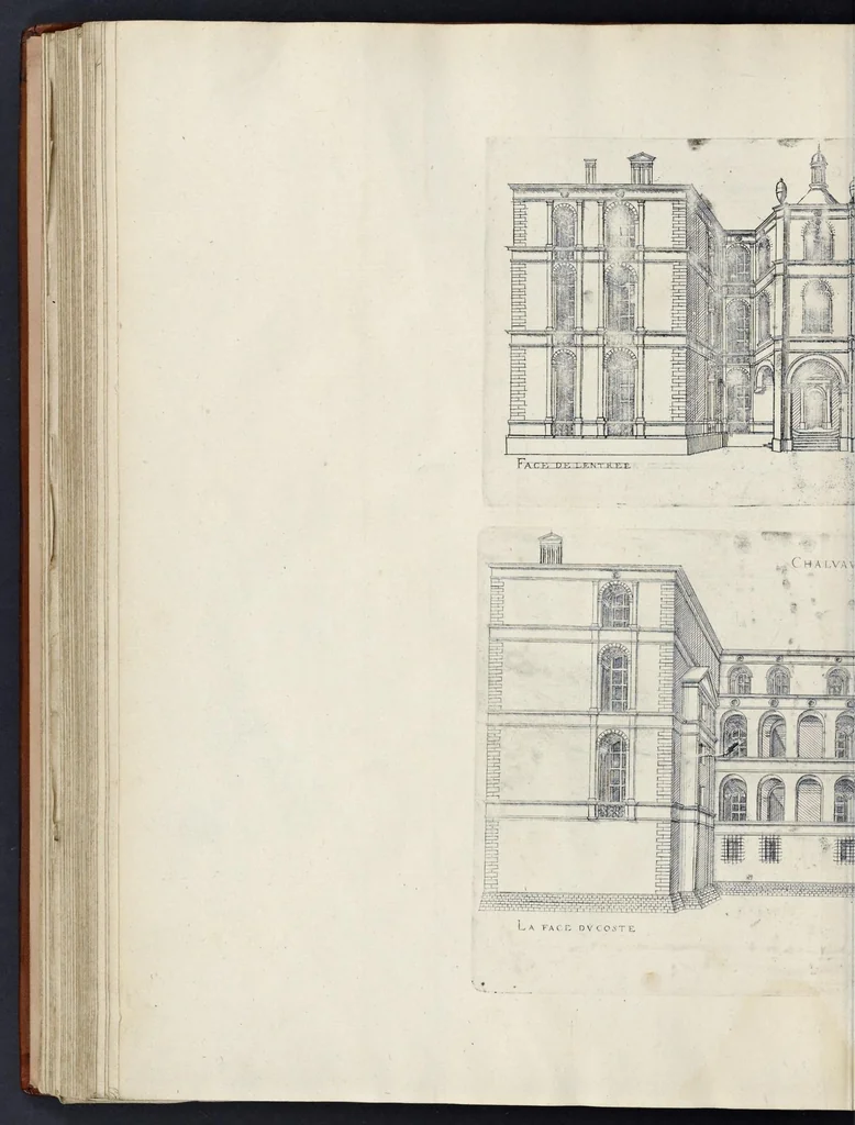An illustration from Le premier[-second] volvme des plus excellents bastiments de France. Auquel sont designez les plans de quinze bastiments, & de leur contenu: ensemble les eleuations & singularitez d'vn chascun, 1607, leaf 237