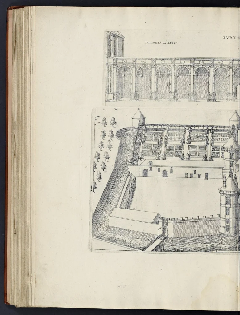 An illustration from Le premier[-second] volvme des plus excellents bastiments de France. Auquel sont designez les plans de quinze bastiments, & de leur contenu: ensemble les eleuations & singularitez d'vn chascun, 1607, leaf 257