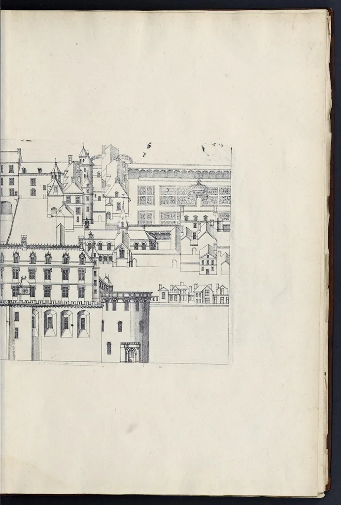 An illustration from Le premier[-second] volvme des plus excellents bastiments de France. Auquel sont designez les plans de quinze bastiments, & de leur contenu: ensemble les eleuations & singularitez d'vn chascun, 1607, leaf 46