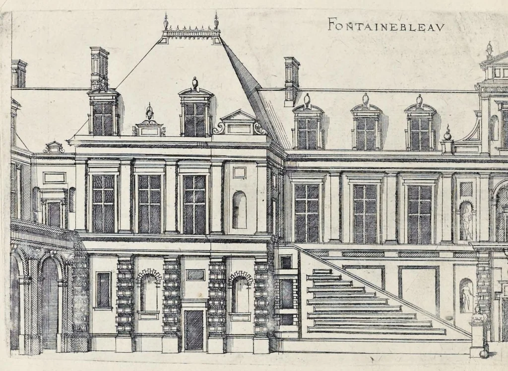 An illustration from Le premier[-second] volvme des plus excellents bastiments de France. Auquel sont designez les plans de quinze bastiments, & de leur contenu: ensemble les eleuations & singularitez d'vn chascun, 1607, leaf 73