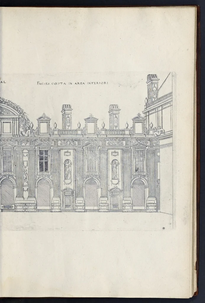 An illustration from Le premier[-second] volvme des plus excellents bastiments de France. Auquel sont designez les plans de quinze bastiments, & de leur contenu: ensemble les eleuations & singularitez d'vn chascun, 1607, leaf 98