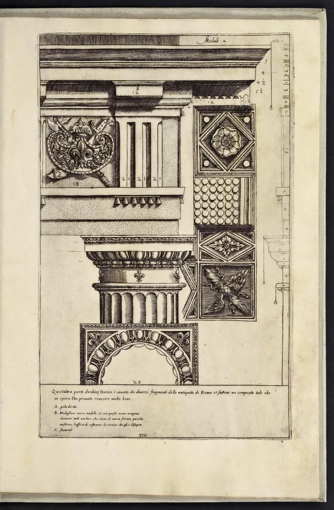 An illustration from Regola delli cinqve ordini d'architettvra, 1582, leaf 30