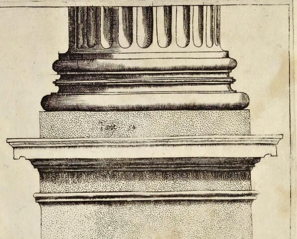 An illustration from Regola delli cinqve ordini d'architettvra, 1582, leaf 56