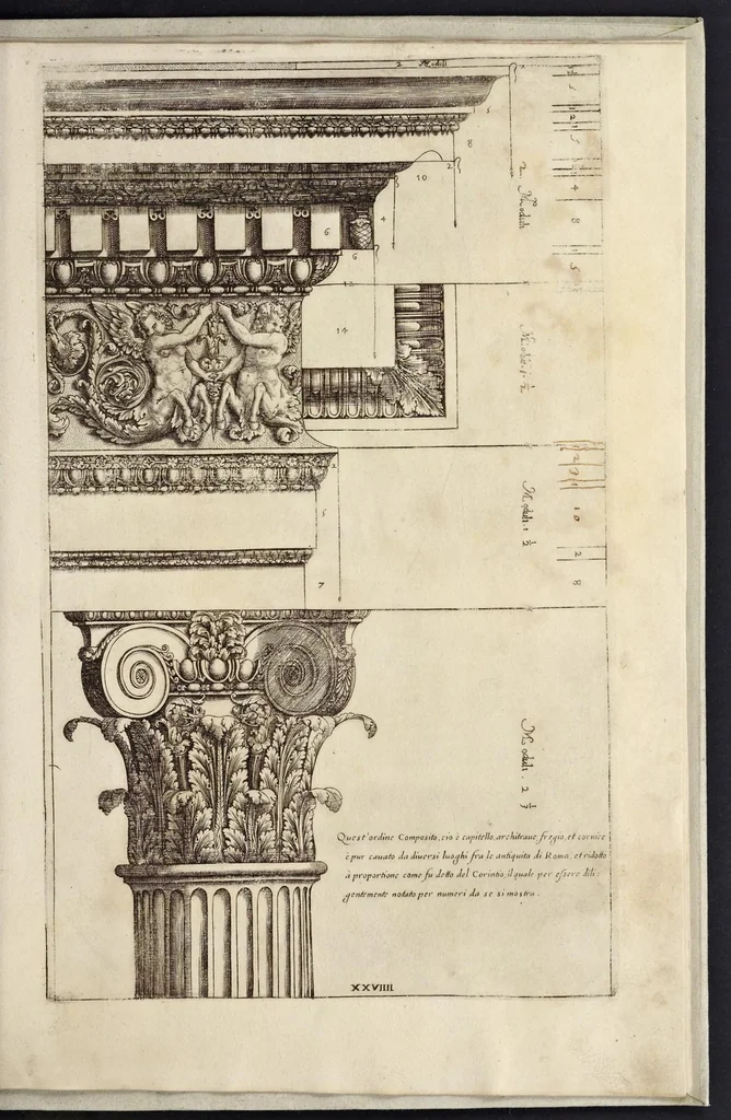 An illustration from Regola delli cinqve ordini d'architettvra, 1582, leaf 60