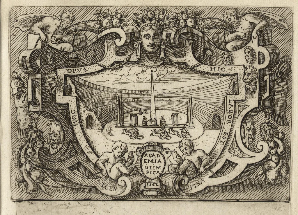An illustration from Imprese nobili et ingeniose di diuersi prencipi, et d'altri personaggi illvstri nell'arme et nelle lettere : le quali, col disegno loro estrinseco, dimostrano l'animo, et la buona ò mala fortuna de gli Autori loro, 1583, leaf 76