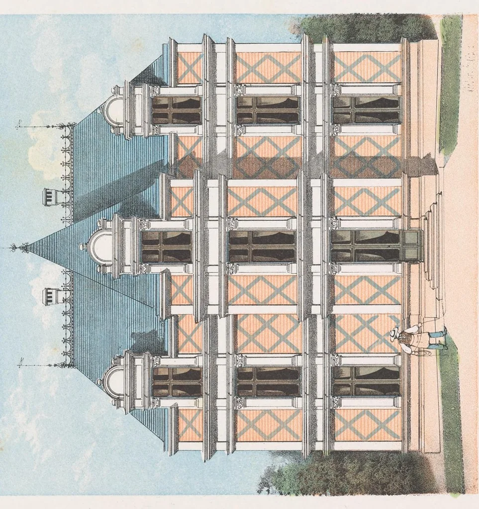 An illustration from Les merveilles de la ville de Rome : ou il est traictè des eglises, stations & reliques des corps saincts, qui y sont : auec la guide, qui enseigne aux estrangers à aysèment trouuer les choses plus remarquables de Rome : auec les noms de papes, empereurs & autres princes chrestiens ..., 1637, leaf 36
