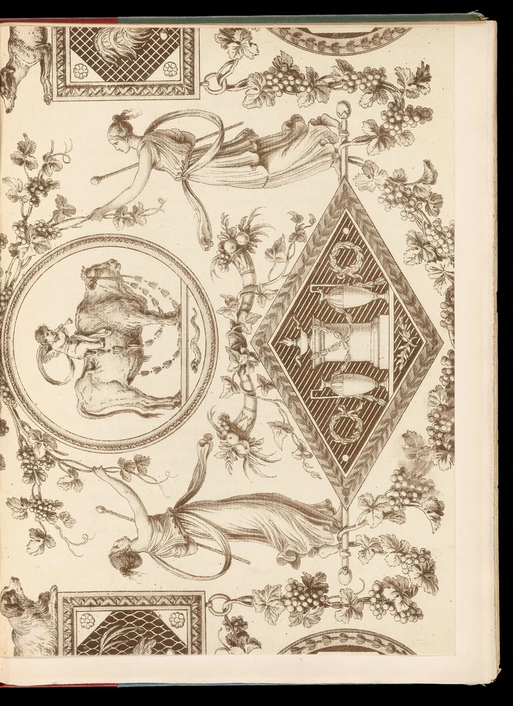 An illustration from Le Métier de la soie en France (1466-1815). Suivi d'un historique de la toile imprimée (1759-1815), 1914, leaf 422