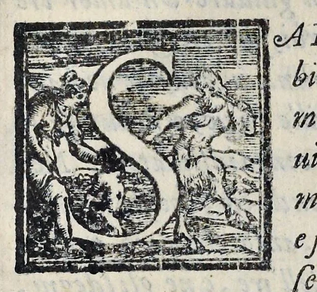 An illustration from Lettere d'Isabella Andreini padovana, comica gelosa, et academica intenta : nominata l'accesa, 1612, leaf 102
