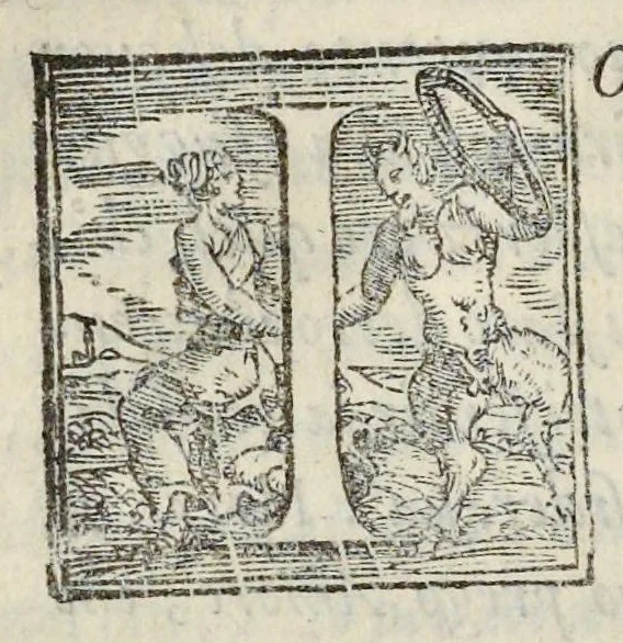 An illustration from Lettere d'Isabella Andreini padovana, comica gelosa, et academica intenta : nominata l'accesa, 1612, leaf 149