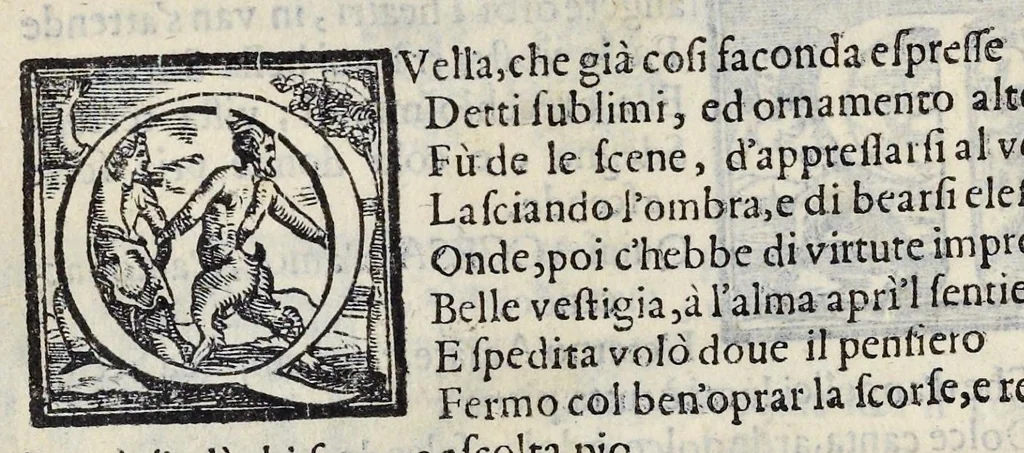 An illustration from Lettere d'Isabella Andreini padovana, comica gelosa, et academica intenta : nominata l'accesa, 1612, leaf 15