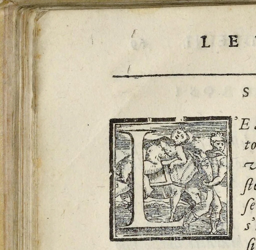 An illustration from Lettere d'Isabella Andreini padovana, comica gelosa, et academica intenta : nominata l'accesa, 1612, leaf 159
