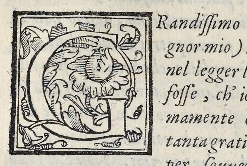 An illustration from Lettere d'Isabella Andreini padovana, comica gelosa, et academica intenta : nominata l'accesa, 1612, leaf 178