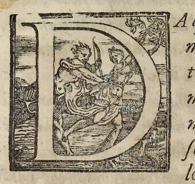 An illustration from Lettere d'Isabella Andreini padovana, comica gelosa, et academica intenta : nominata l'accesa, 1612, leaf 216