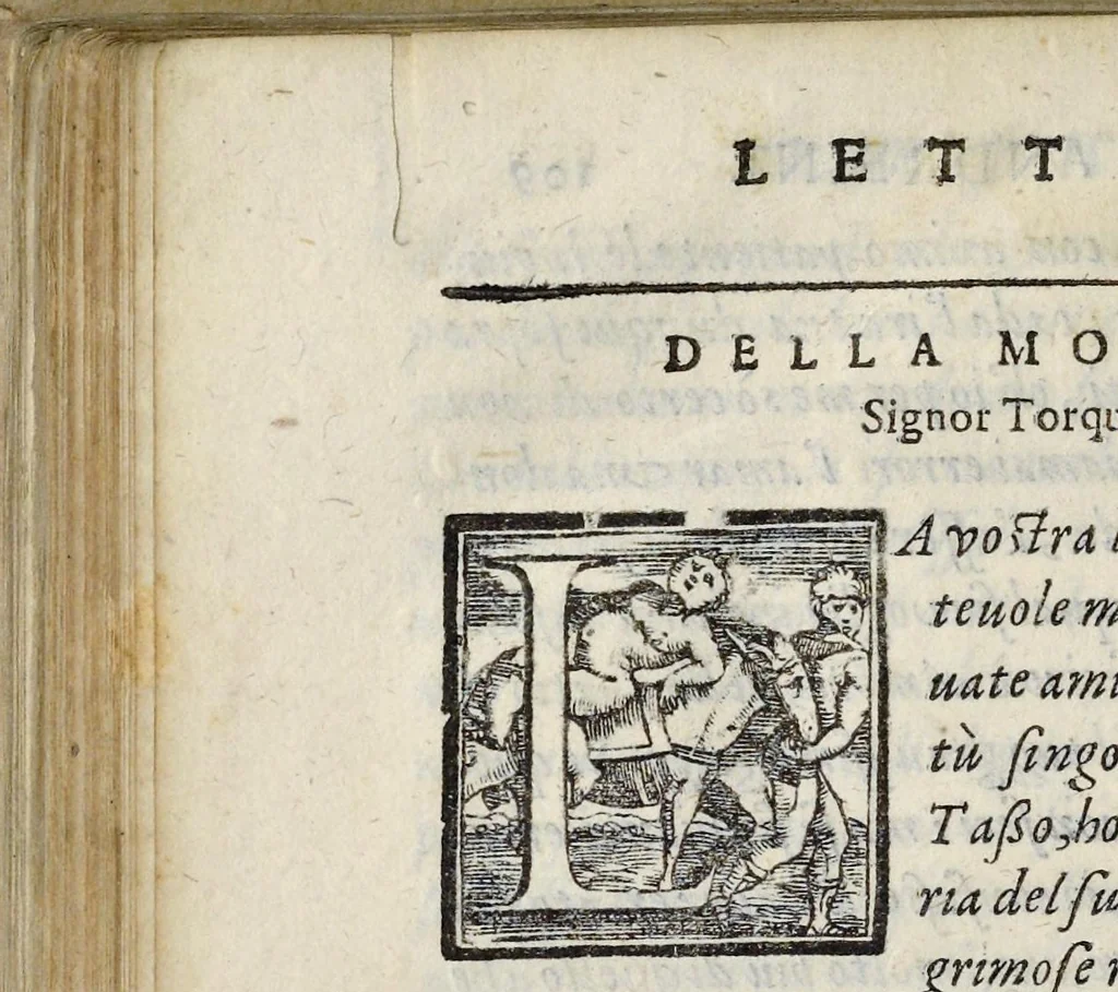 An illustration from Lettere d'Isabella Andreini padovana, comica gelosa, et academica intenta : nominata l'accesa, 1612, leaf 239
