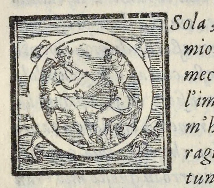 An illustration from Lettere d'Isabella Andreini padovana, comica gelosa, et academica intenta : nominata l'accesa, 1612, leaf 247