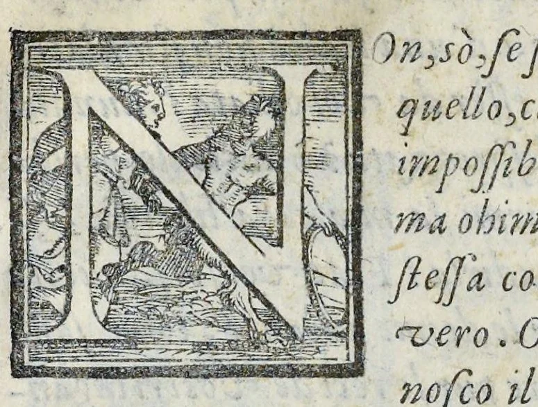 An illustration from Lettere d'Isabella Andreini padovana, comica gelosa, et academica intenta : nominata l'accesa, 1612, leaf 262