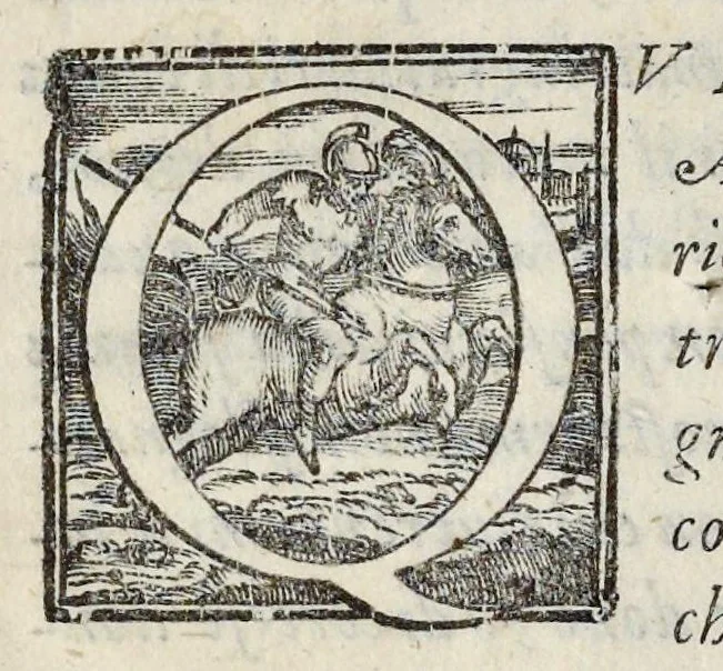 An illustration from Lettere d'Isabella Andreini padovana, comica gelosa, et academica intenta : nominata l'accesa, 1612, leaf 265